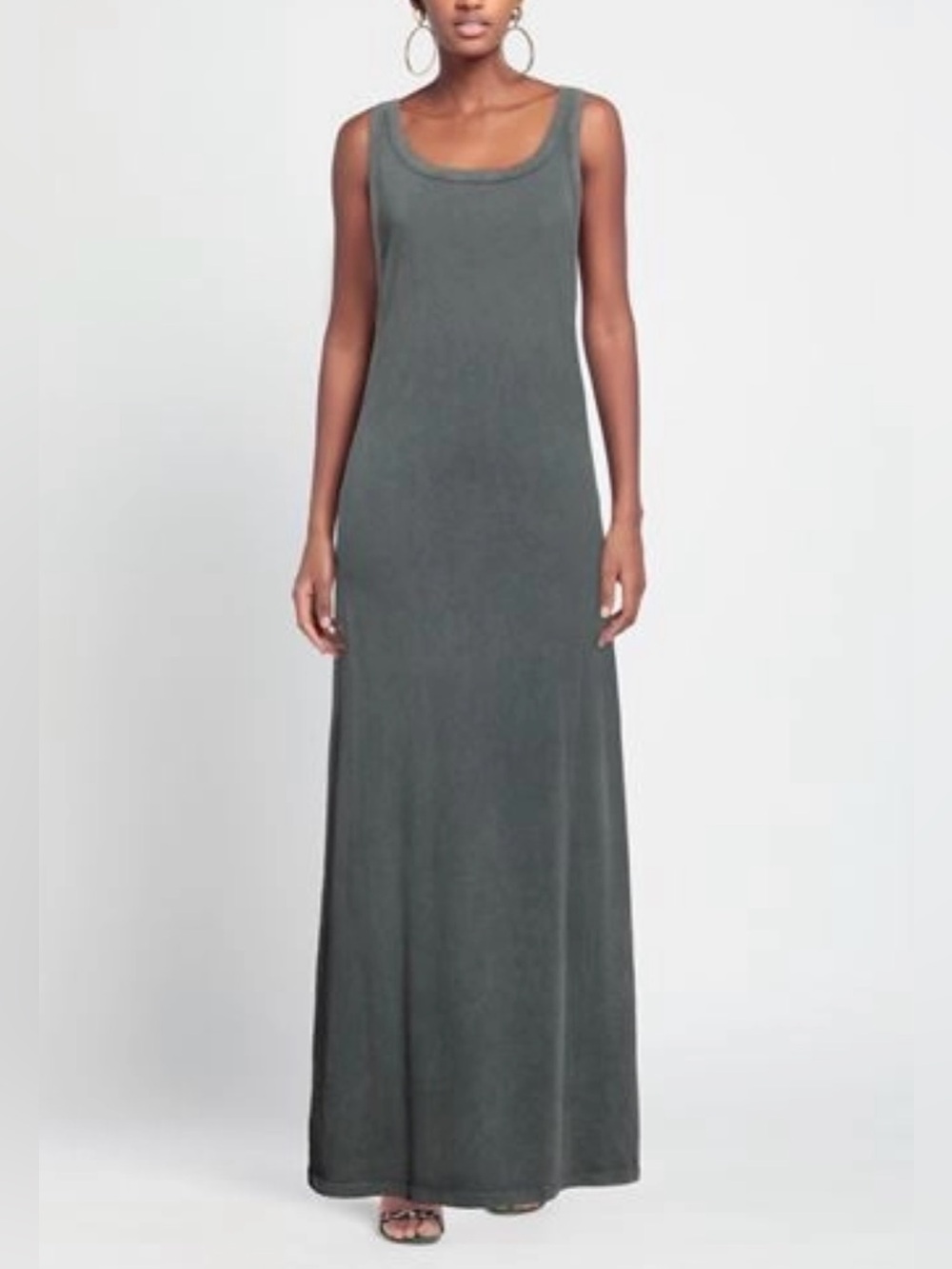 NWT ASPESI Cotton Maxi Dress in Military Green Sz XL